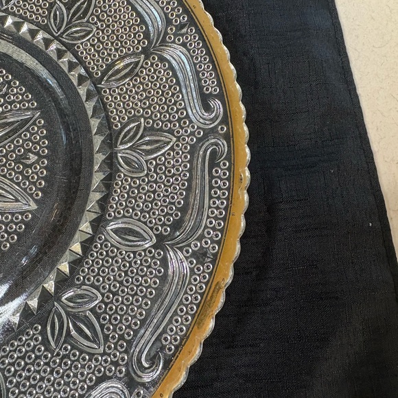 Heritage Gold(Gold Trim) By Federal Glass Sandwich Platter Dish - Picture 5 of 10